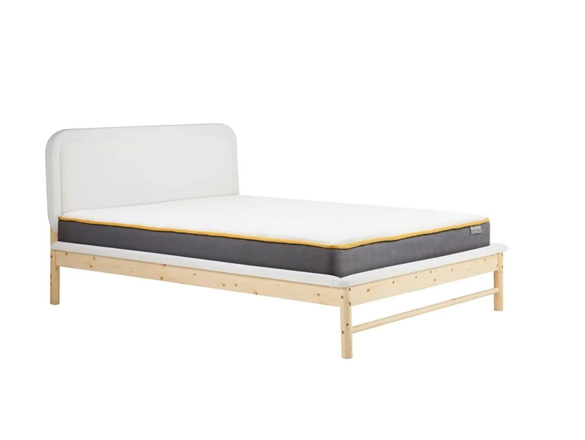 Birlea Birlea Emmi White and Oak Boucle Bed Frame