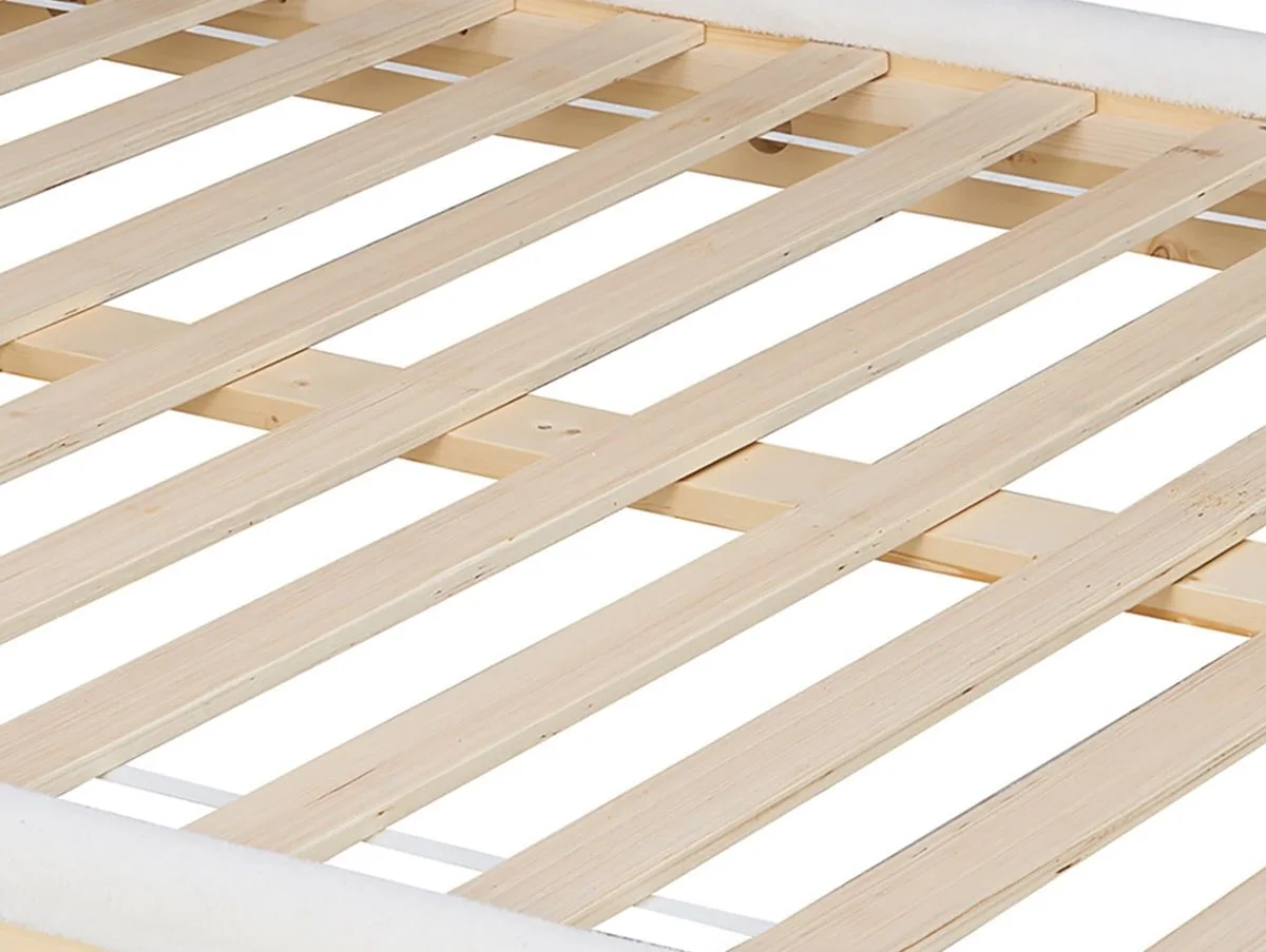 Birlea Birlea Emmi White and Oak Boucle Bed Frame