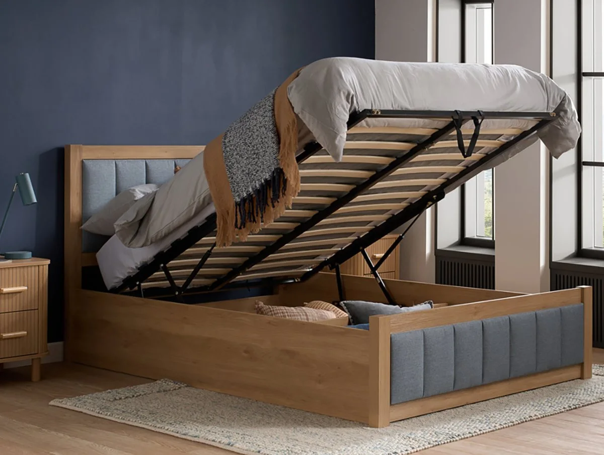 Birlea Birlea Belmont Ottoman Grey and Oak Wooden Bed Frame