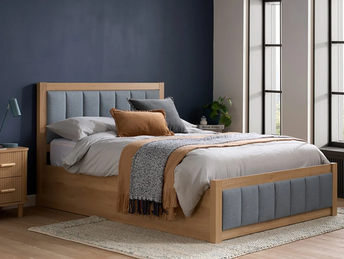 Birlea Birlea Belmont Ottoman Grey and Oak Wooden Bed Frame