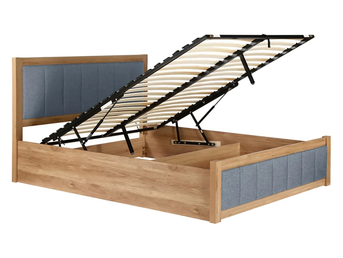 Birlea Birlea Belmont Ottoman Grey and Oak Wooden Bed Frame