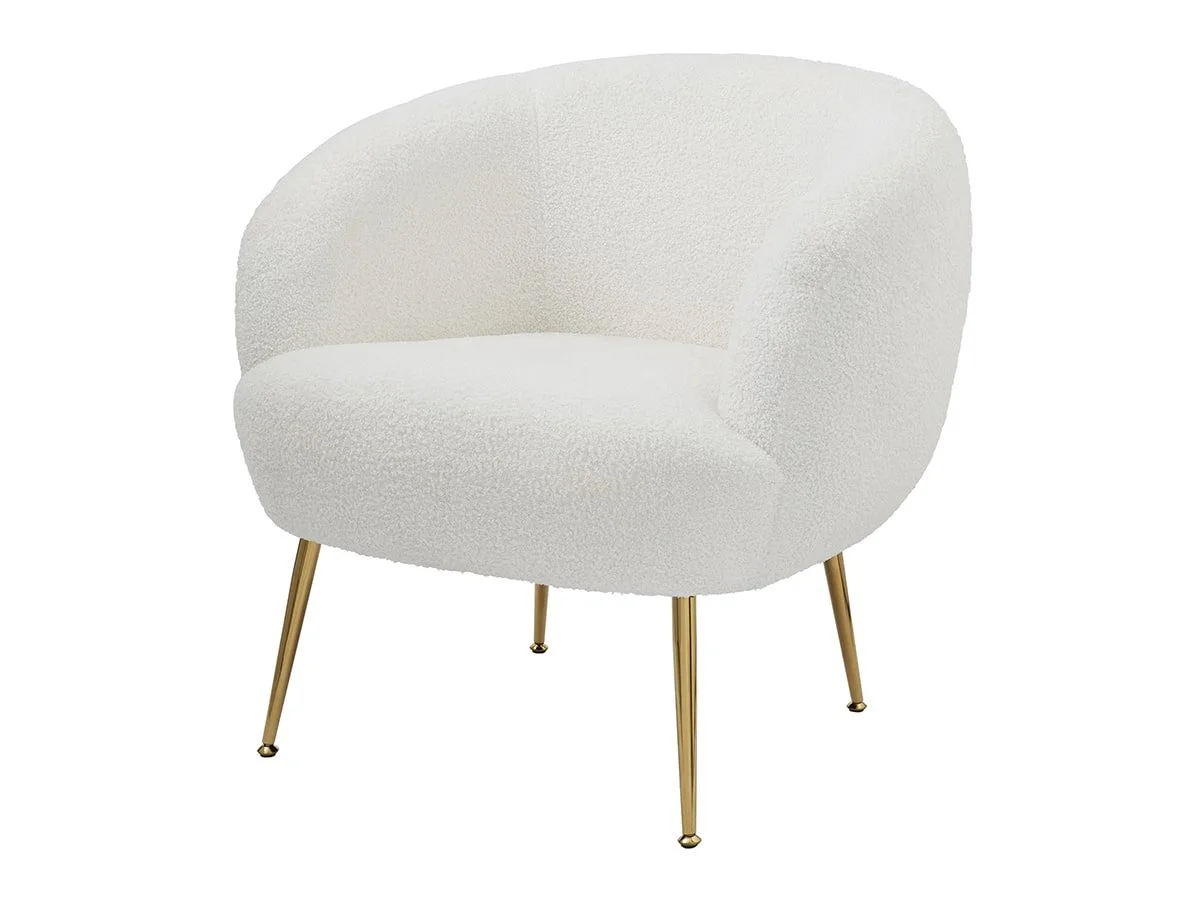 GFW GFW Ada Cream Boucle Fabric Accent Chair