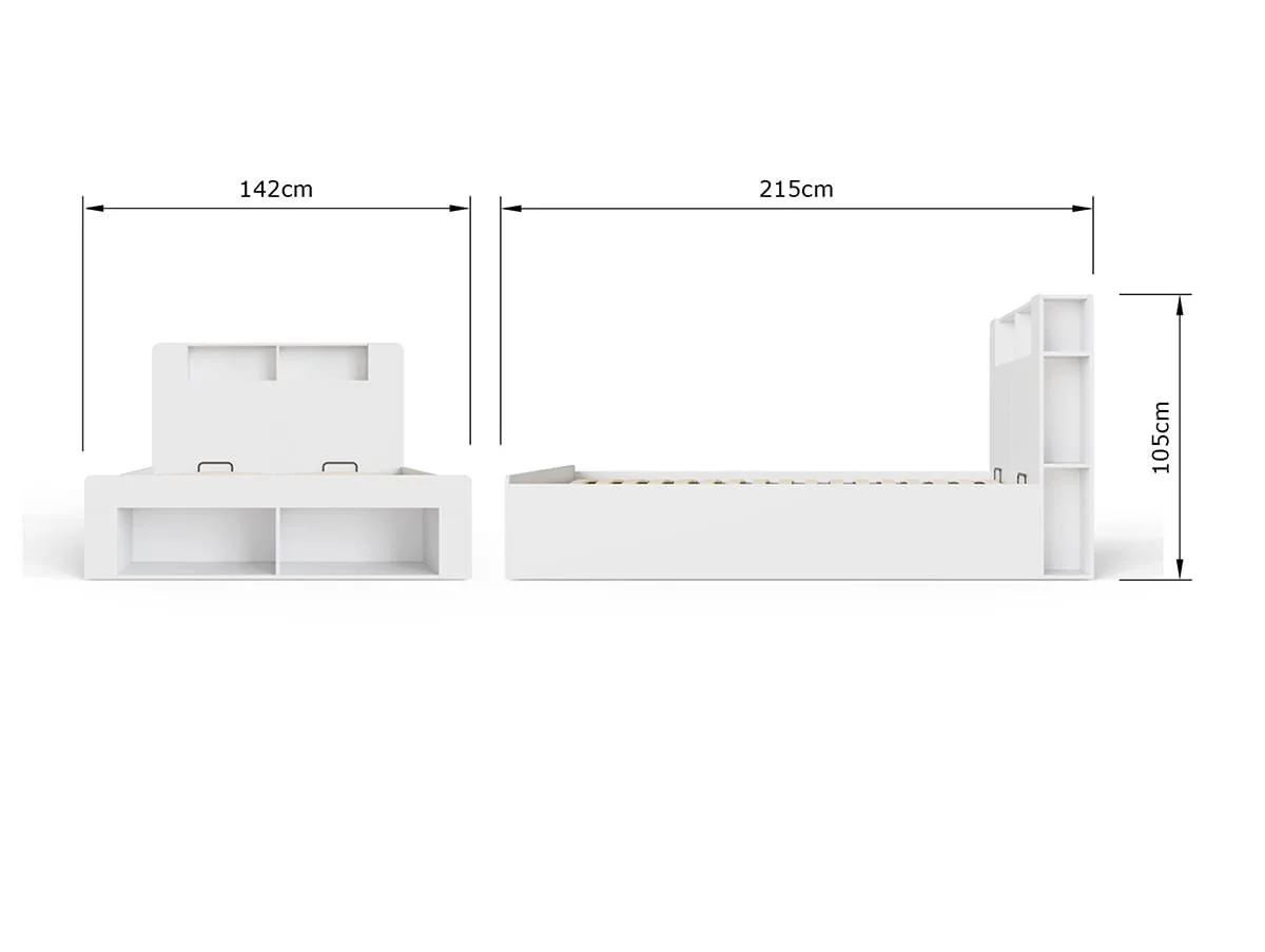GFW GFW Anya White Ottoman Bed Frame