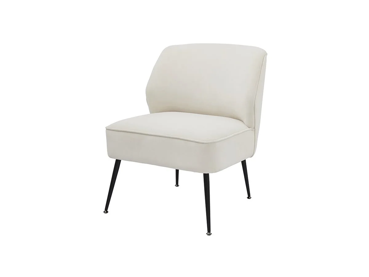 GFW GFW Ava Natural Velvet Fabric Accent Chair