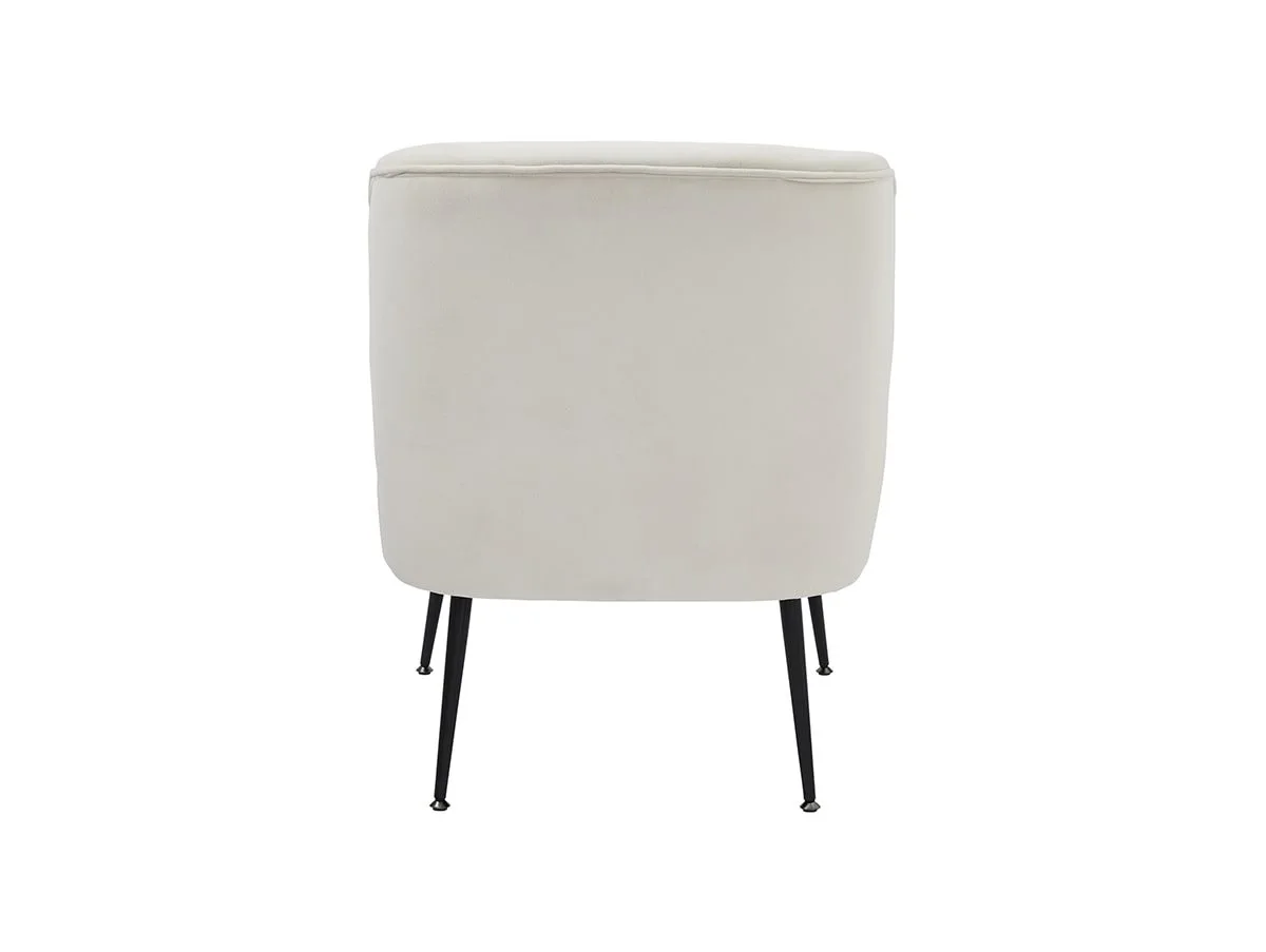 GFW GFW Ava Natural Velvet Fabric Accent Chair