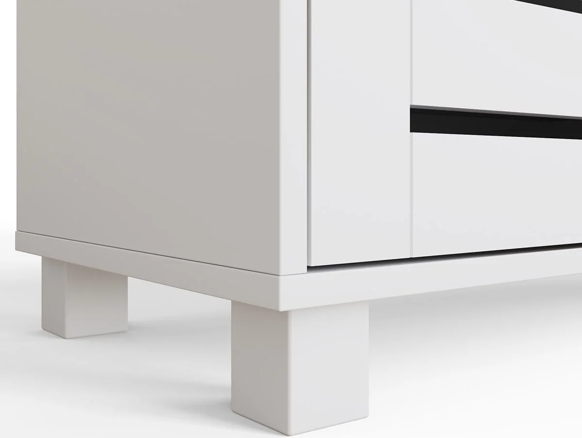GFW GFW Bodie White 2 Door 3 Shelf Shoe Cabinet