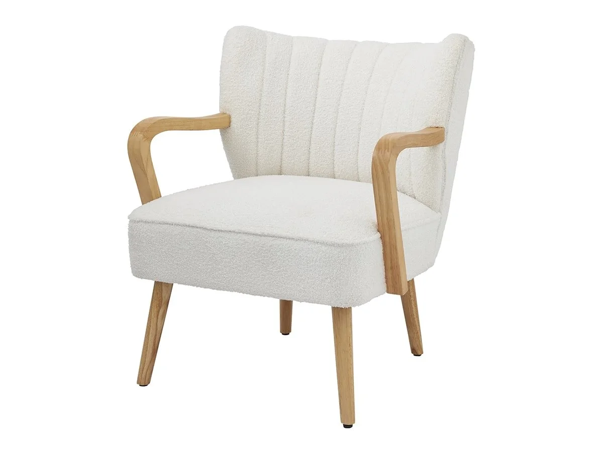 GFW GFW Enzo Cream Boucle Fabric Accent Chair