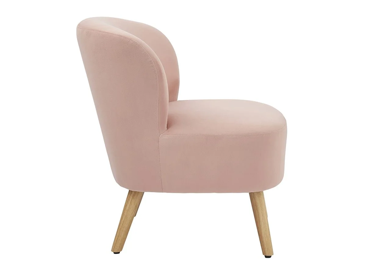 GFW GFW Evie Blush Pink Velvet Fabric Accent Chair