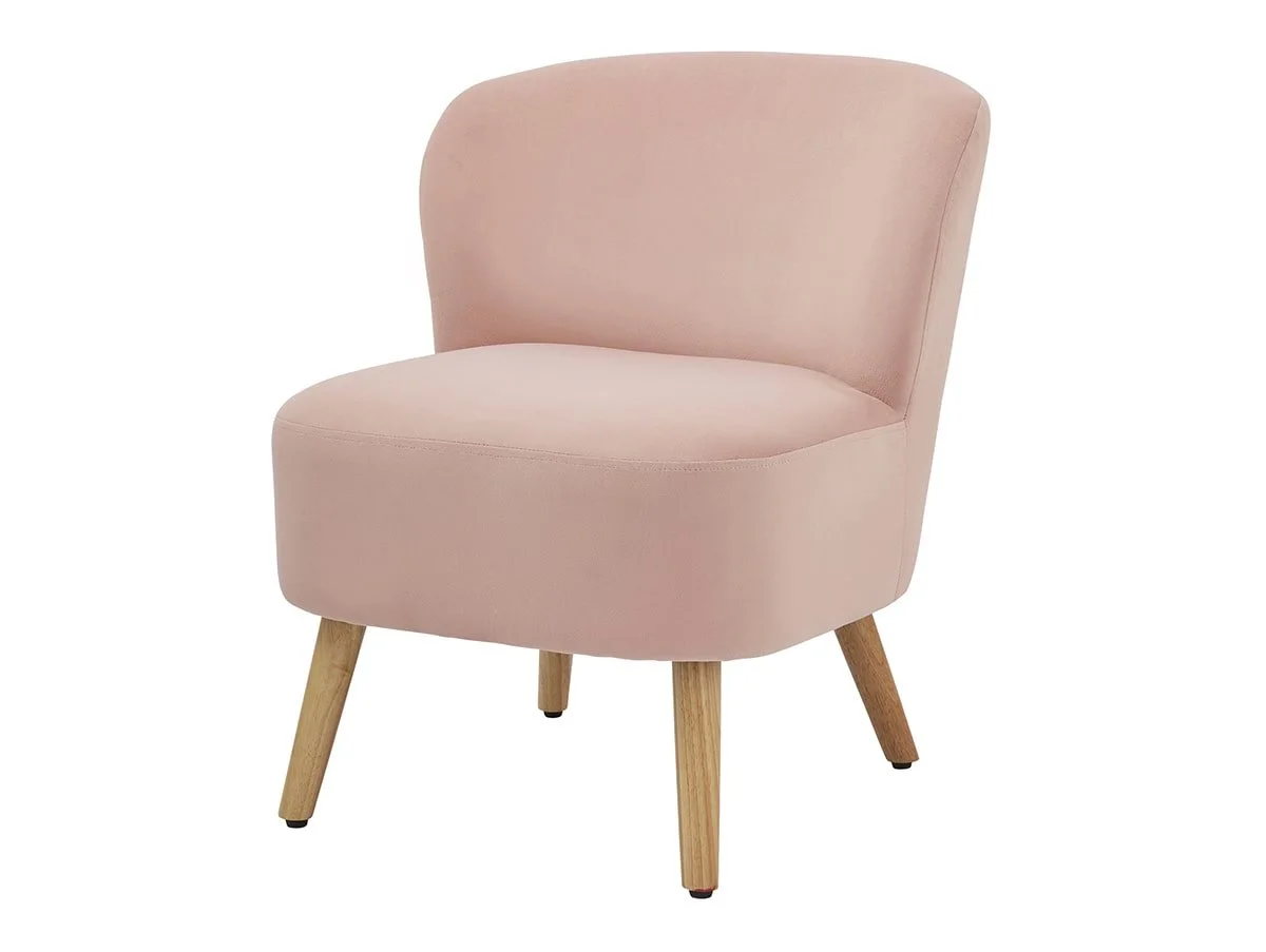 GFW GFW Evie Blush Pink Velvet Fabric Accent Chair