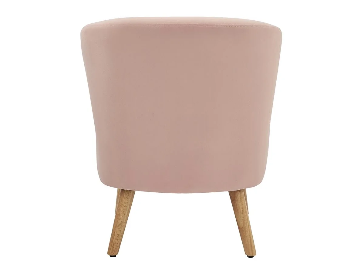 GFW GFW Evie Blush Pink Velvet Fabric Accent Chair