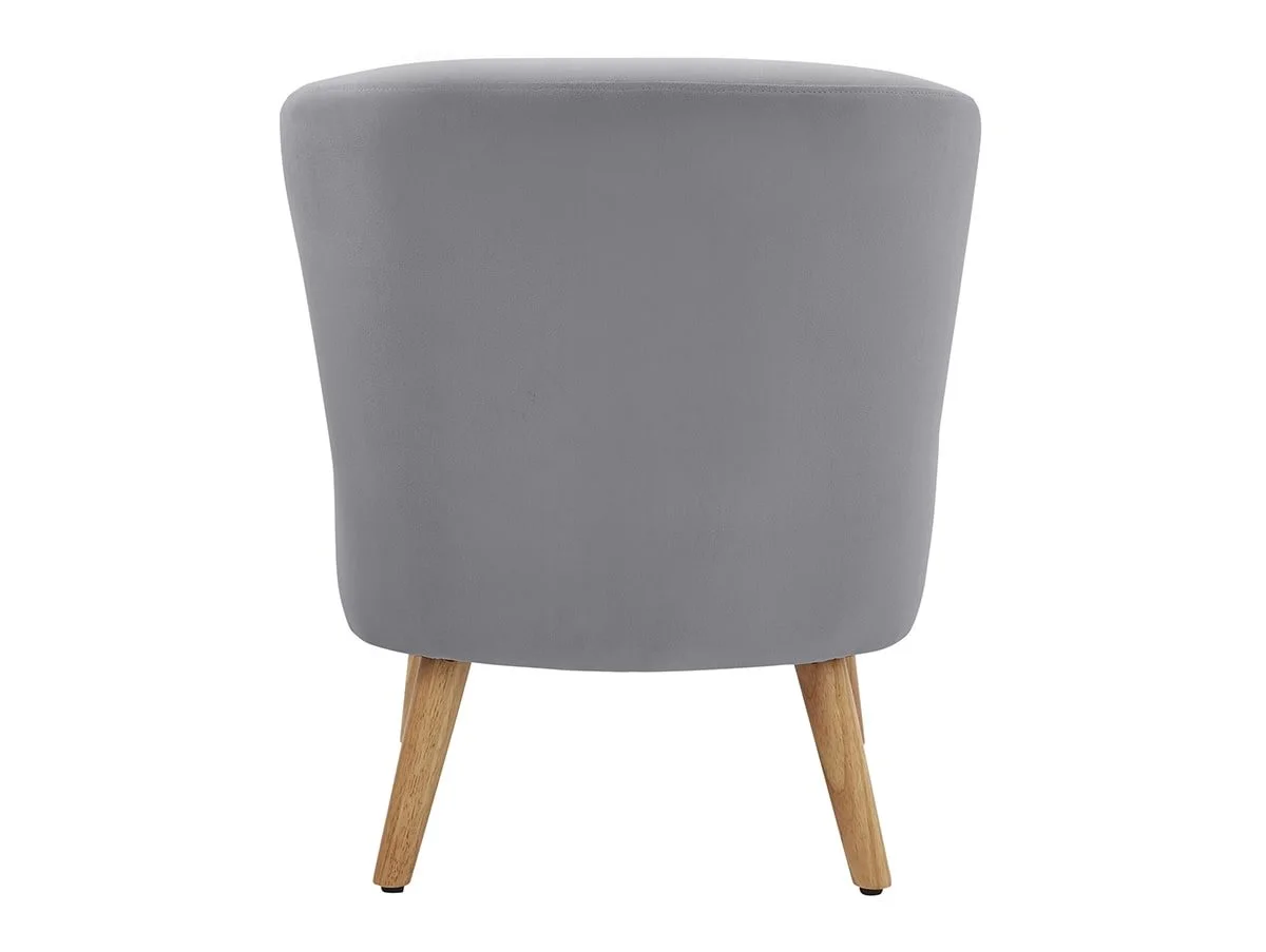 GFW GFW Evie Grey Velvet Fabric Accent Chair