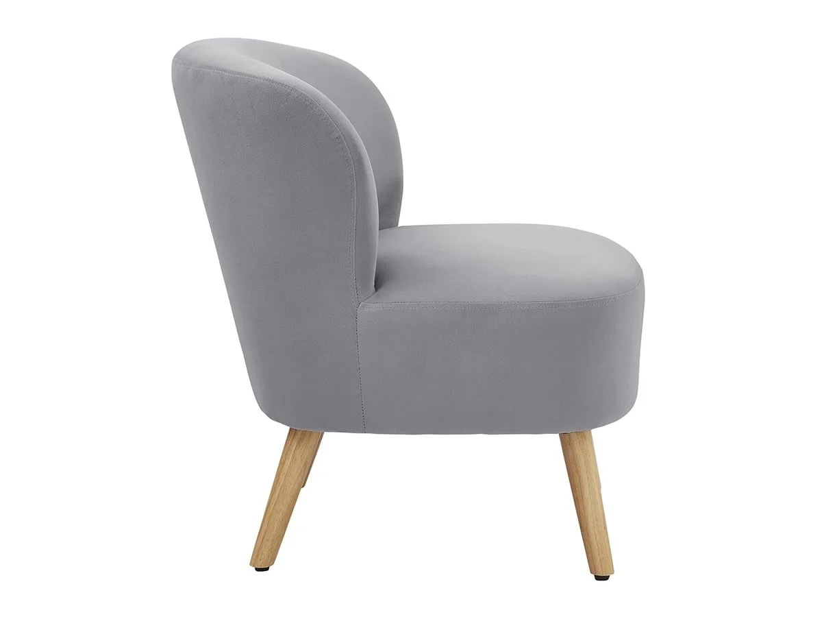 GFW GFW Evie Grey Velvet Fabric Accent Chair