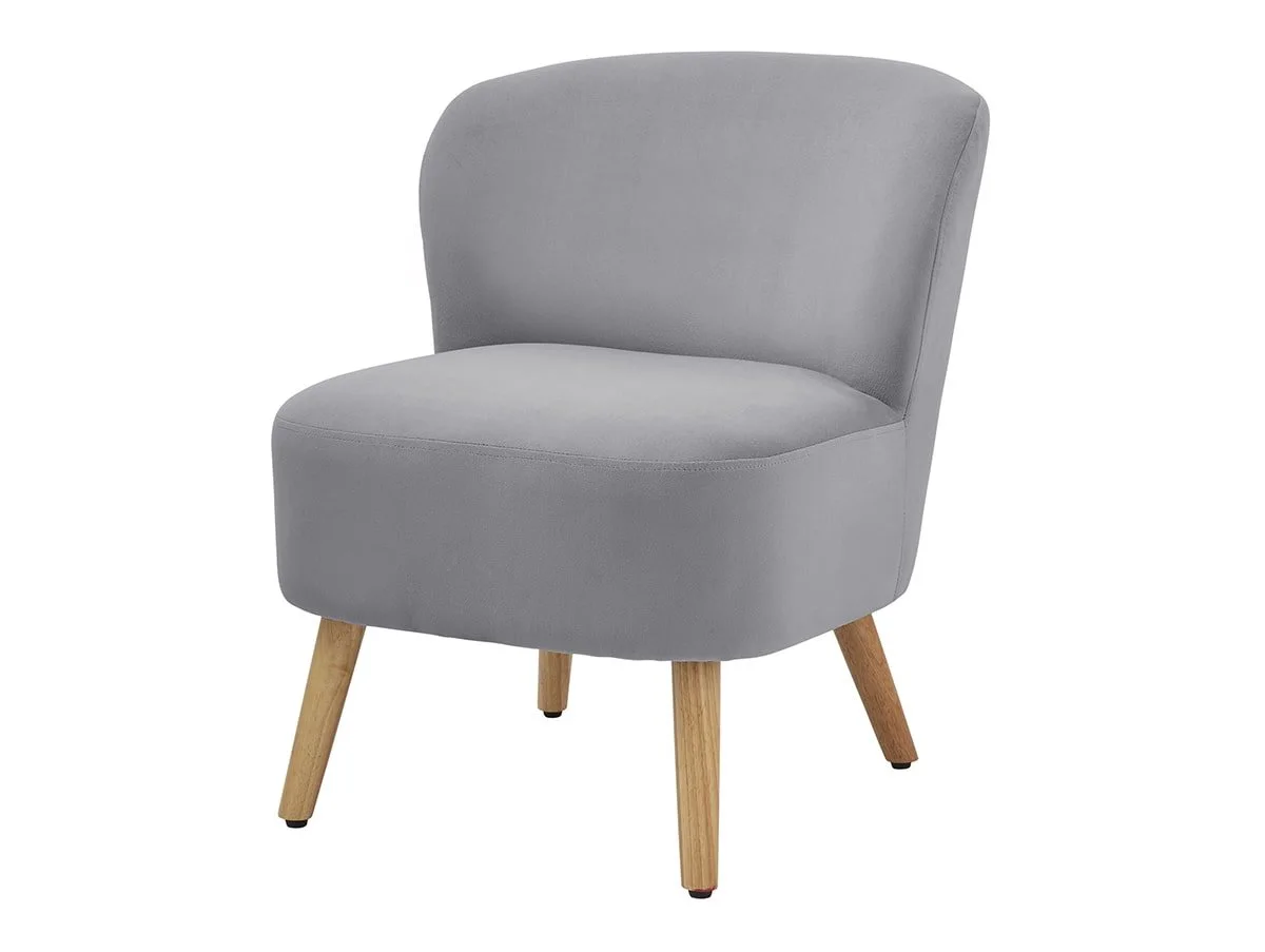 GFW GFW Evie Grey Velvet Fabric Accent Chair