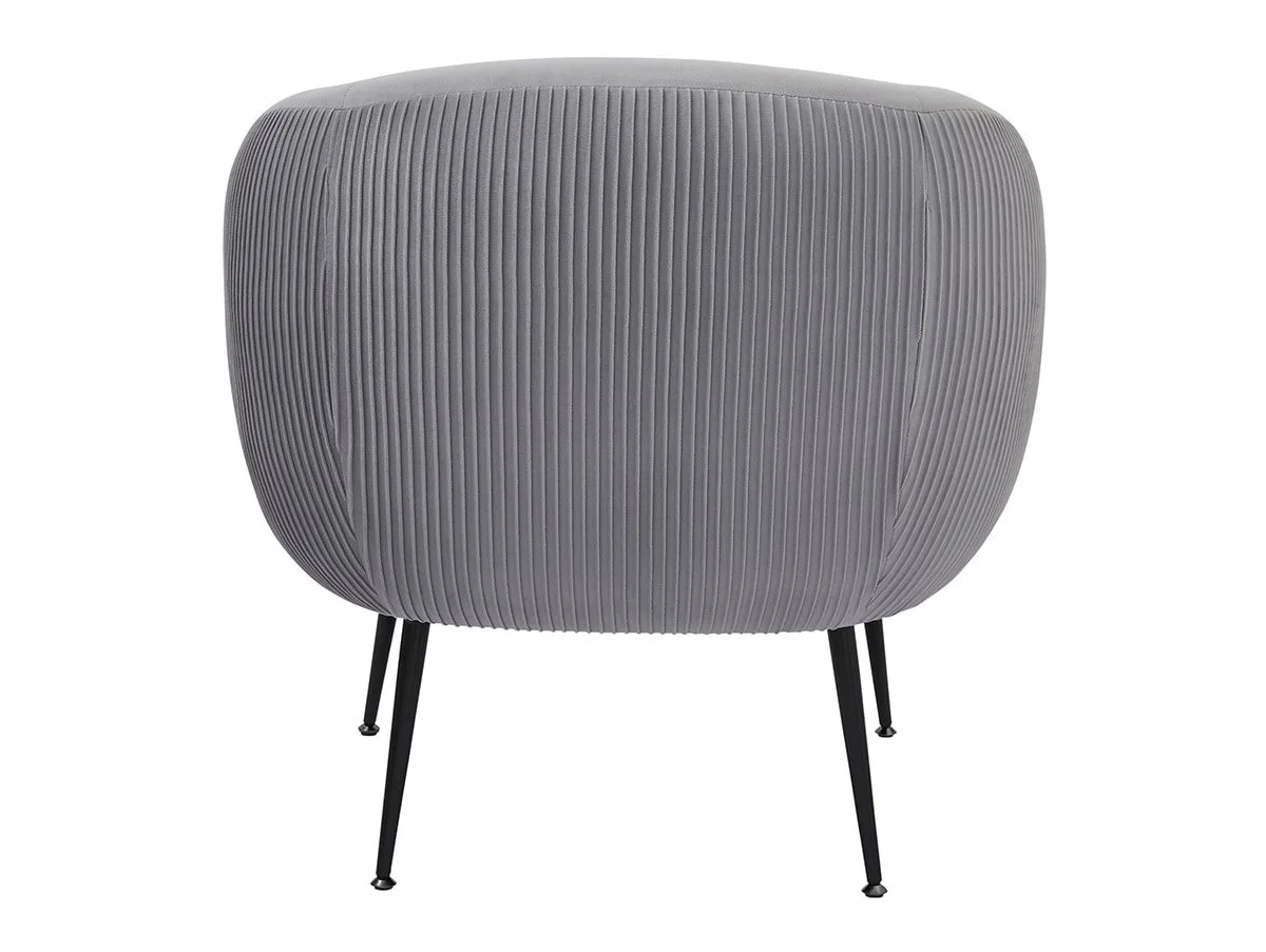 GFW GFW Kamilah Grey Pleated Velvet Fabric Accent Chair