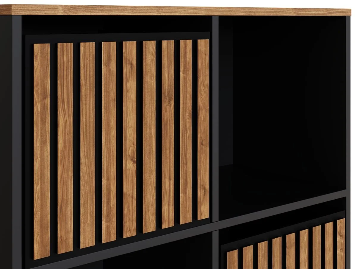 GFW GFW Kube 2x2 Black and Walnut Shelf Storage Cube