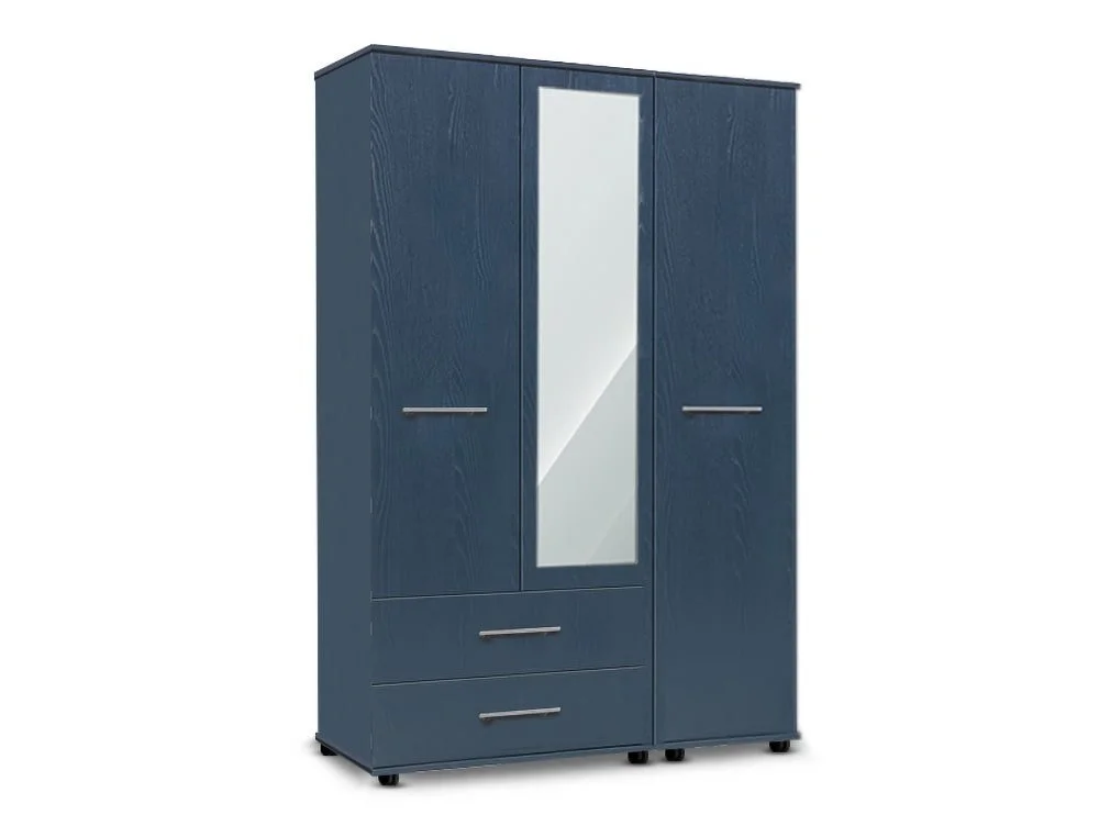 ASC ASC Venice 3 Door 2 Drawer Mirrored Wardrobe (Assembled)