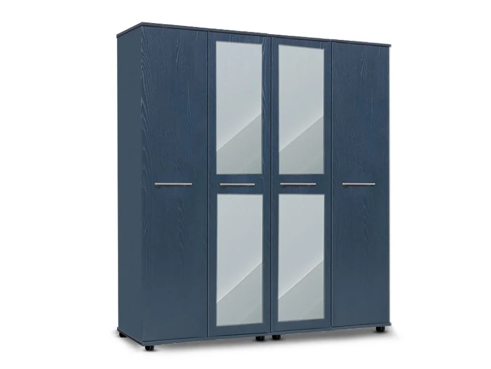 ASC ASC Venice 4 Door 2 Mirrored Wardrobe (Assembled)