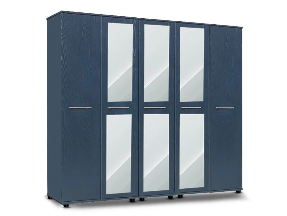 ASC ASC Venice 5 Door 3 Mirrored Wardrobe (Assembled)