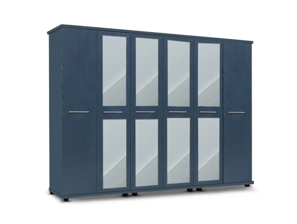 ASC ASC Venice 6 Door 4 Mirrored Wardrobe (Assembled)
