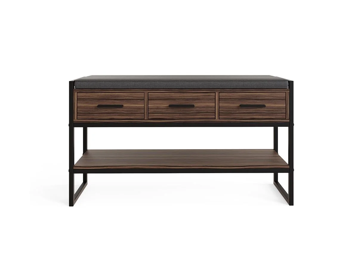 GFW GFW Quinn Walnut Shoe Bench with Storage