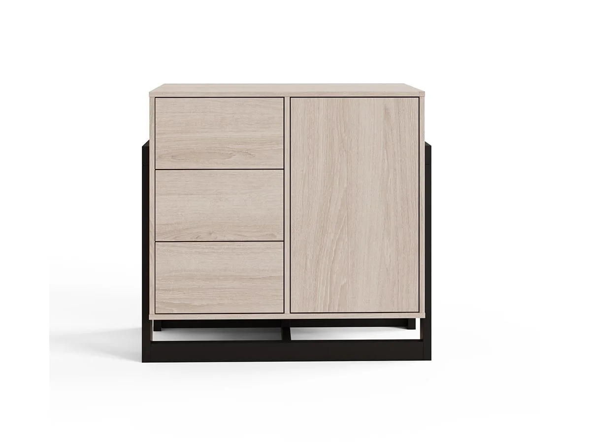 GFW GFW Taite Oak 1 Door 3 Drawer Sideboard