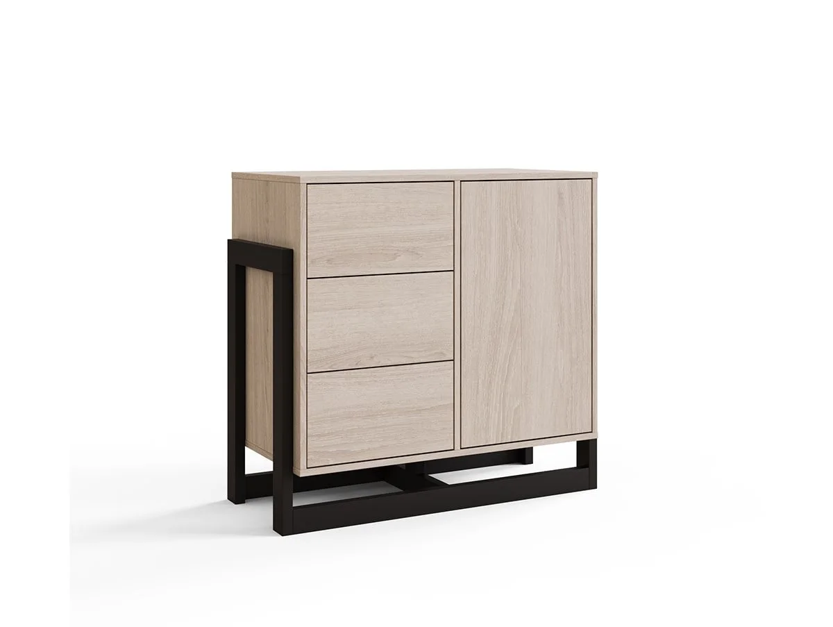 GFW GFW Taite Oak 1 Door 3 Drawer Sideboard