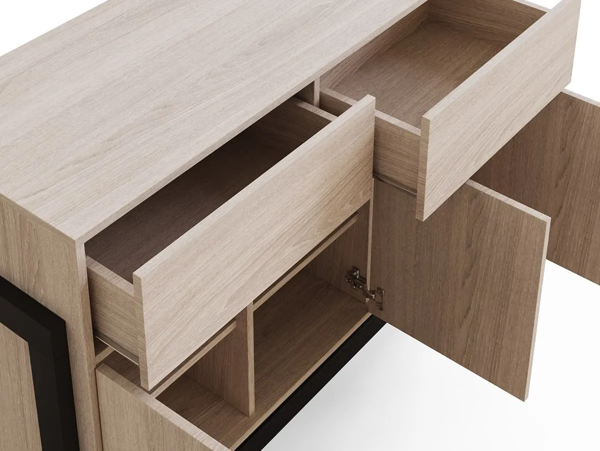GFW GFW Taite Oak 3 Door 2 Drawer Sideboard