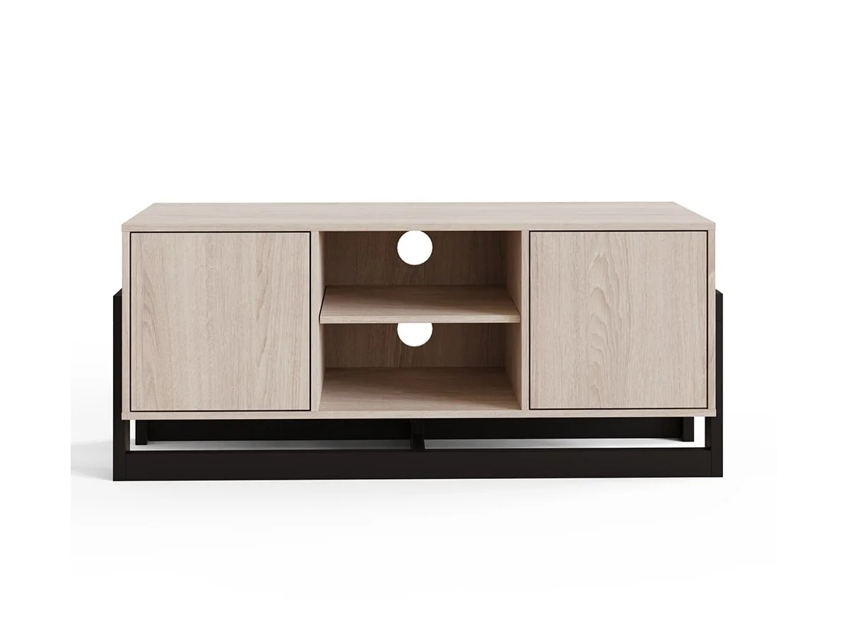 GFW GFW Taite Black & Oak 2 Door TV Unit