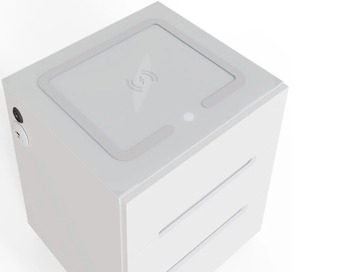GFW GFW Riley White 3 Drawer Bedside