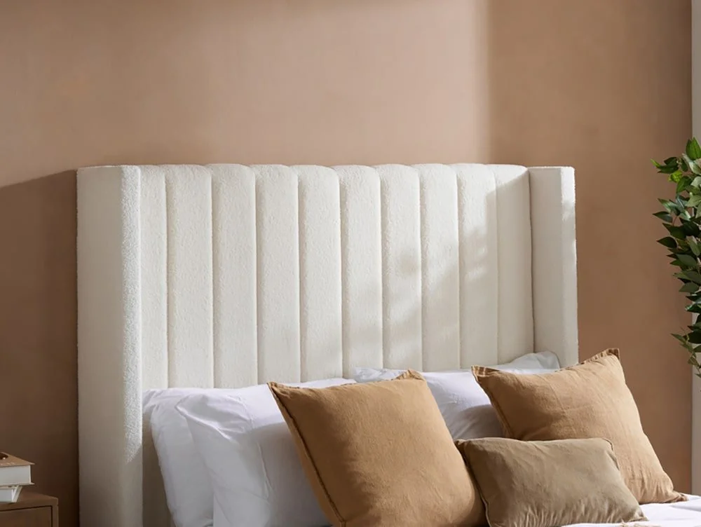 ASC ASC Melody White Boucle Ottoman Bed Frame