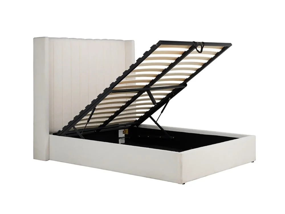 ASC ASC Melody White Boucle Ottoman Bed Frame