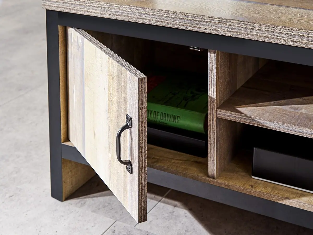 GFW GFW Boston Oak Wooden 2 Door TV Unit