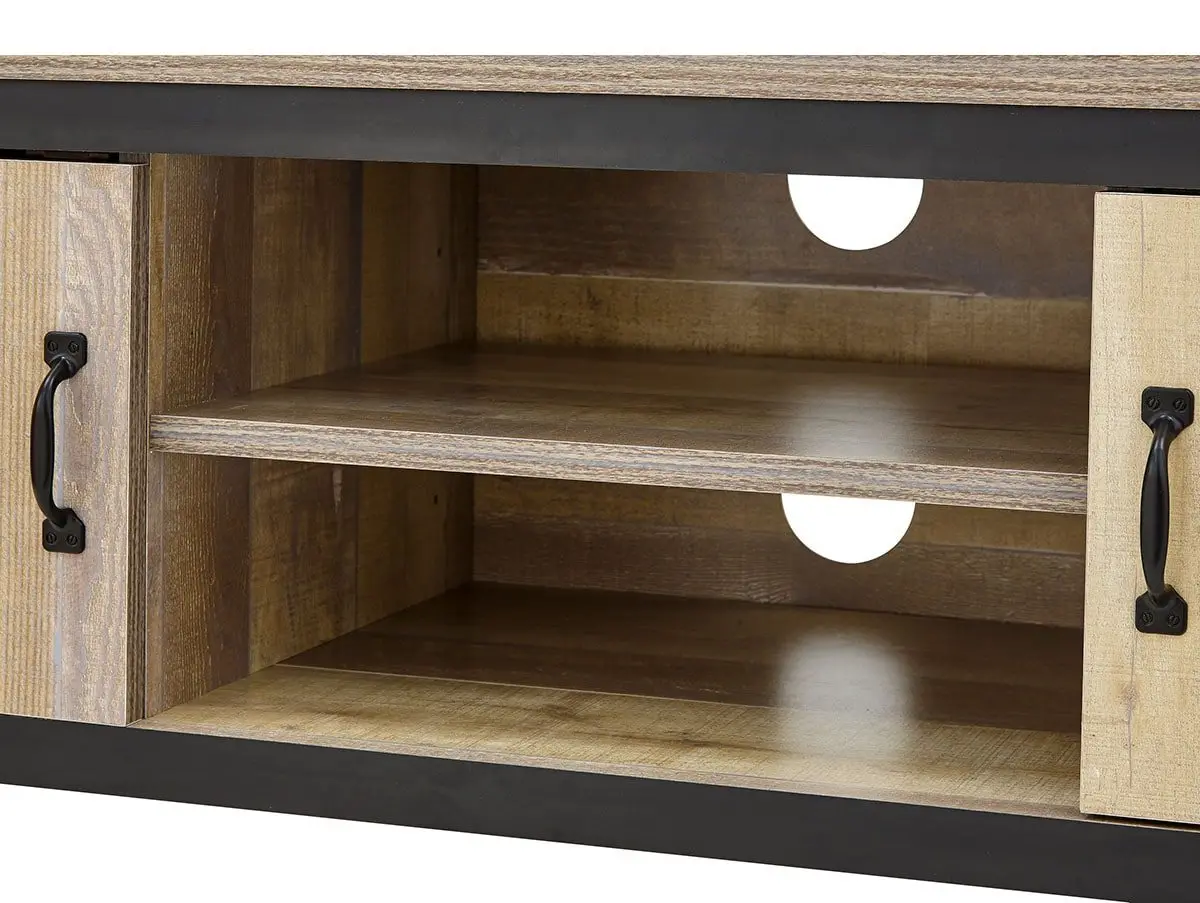 GFW GFW Boston Oak Wooden 2 Door TV Unit