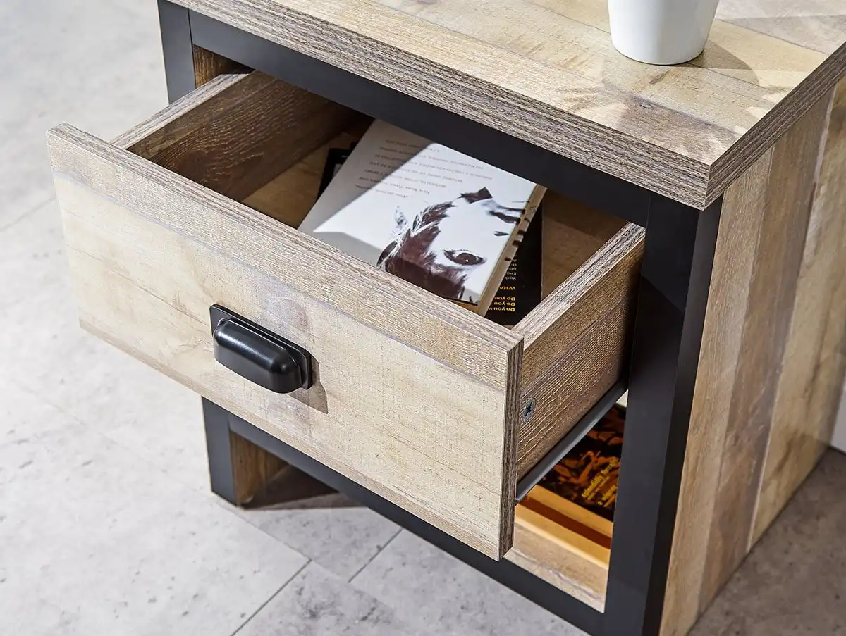 GFW GFW Boston Oak Wooden Lamp Table