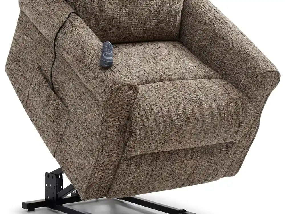Kyoto Kyoto Baxter Dual Motor Fawn Woven Chenille Riser Recliner Chair
