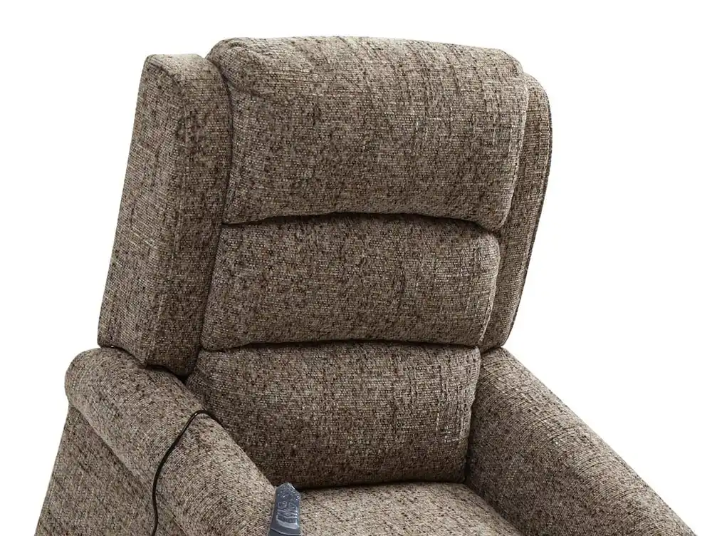 Kyoto Kyoto Baxter Dual Motor Fawn Woven Chenille Riser Recliner Chair