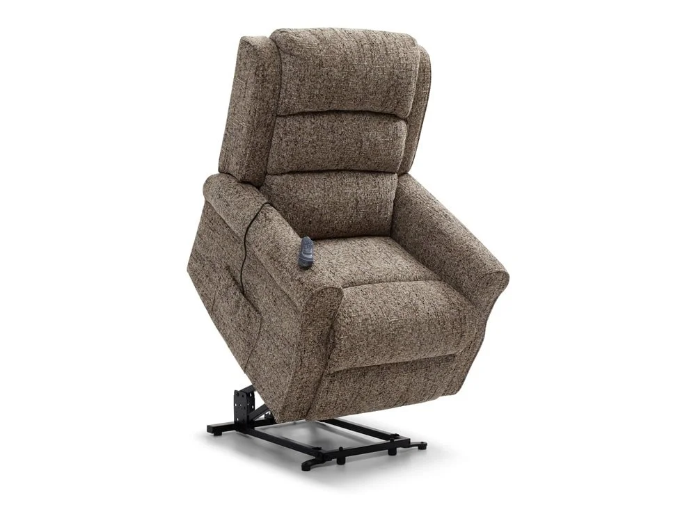 Kyoto Kyoto Baxter Dual Motor Fawn Woven Chenille Riser Recliner Chair