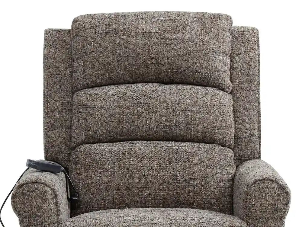 Kyoto Kyoto Baxter Dual Motor Grey Woven Chenille Riser Recliner Chair