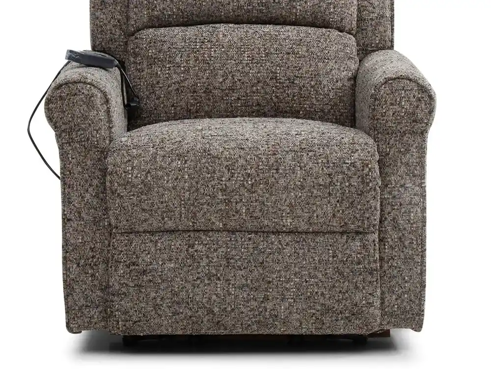 Kyoto Kyoto Baxter Dual Motor Grey Woven Chenille Riser Recliner Chair