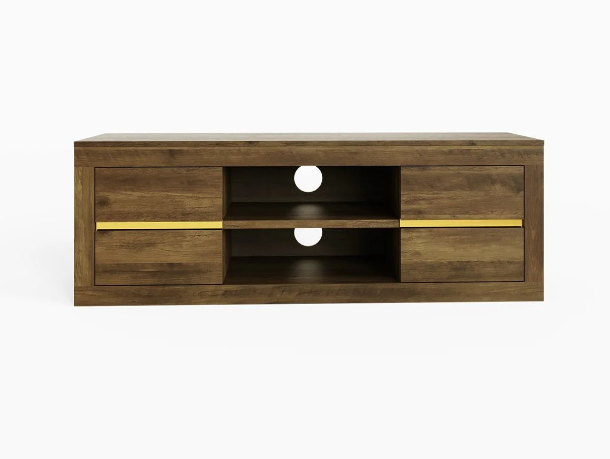 GFW GFW Astley Knotty Oak 4 Drawer TV Unit