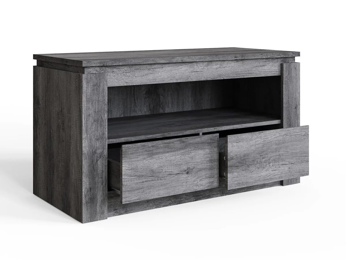 GFW GFW Canyon Charcoal Grey 2 Drawer TV Unit