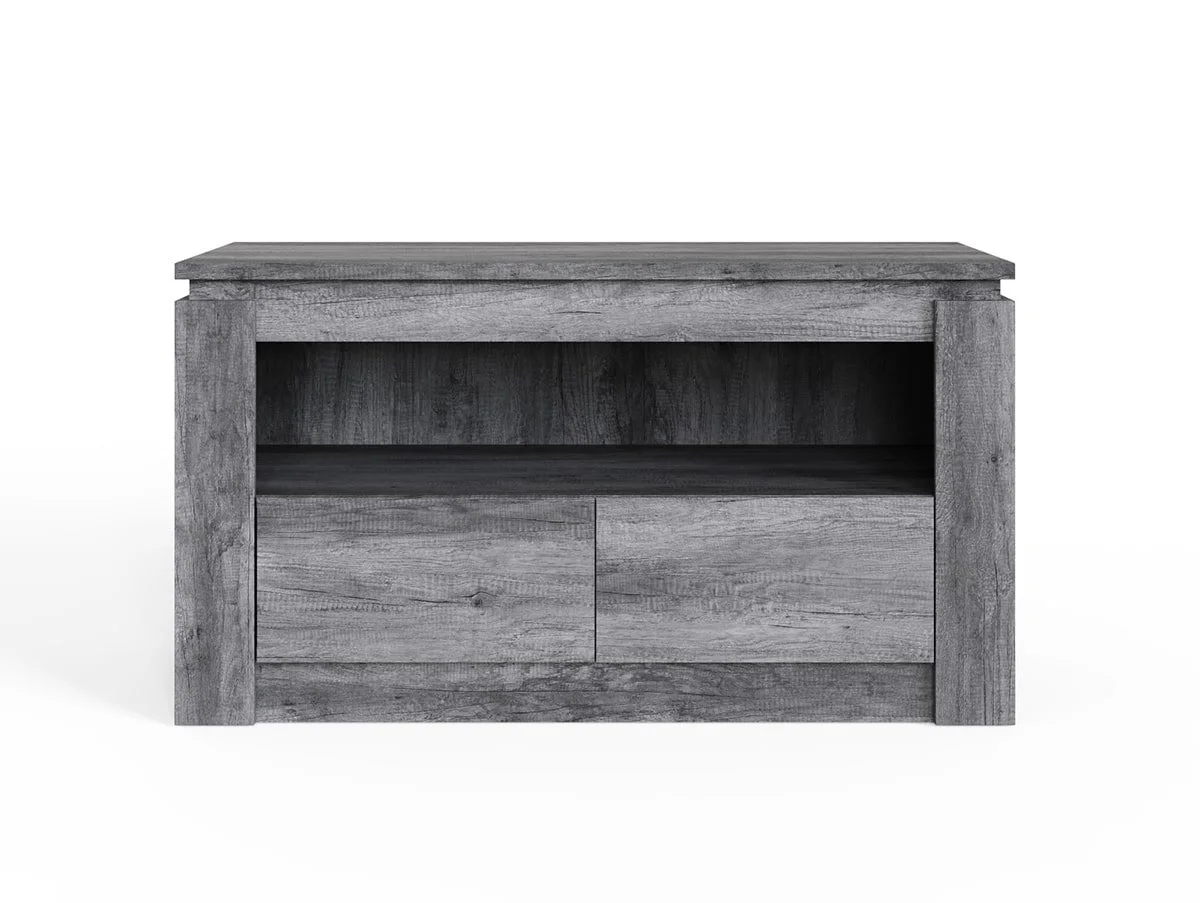 GFW GFW Canyon Charcoal Grey 2 Drawer TV Unit