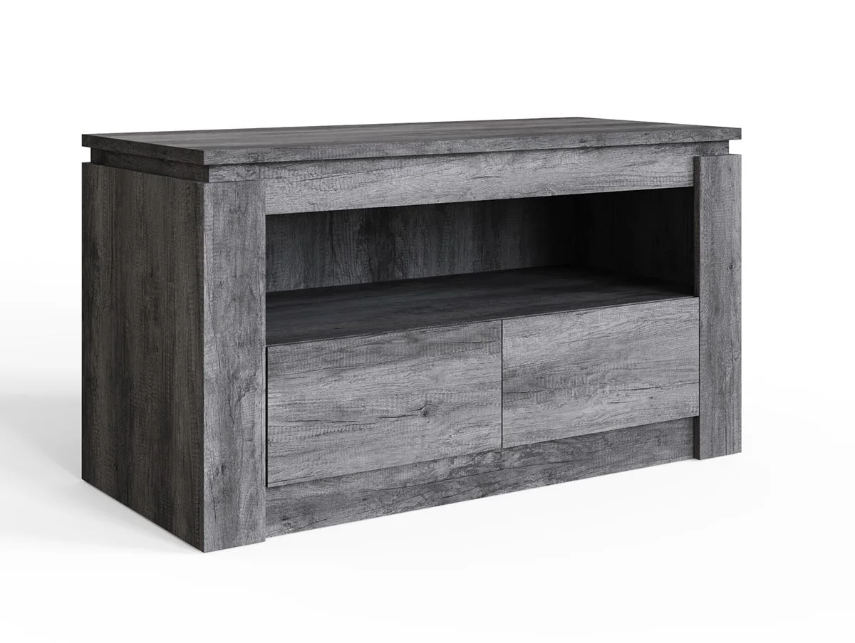 GFW GFW Canyon Charcoal Grey 2 Drawer TV Unit