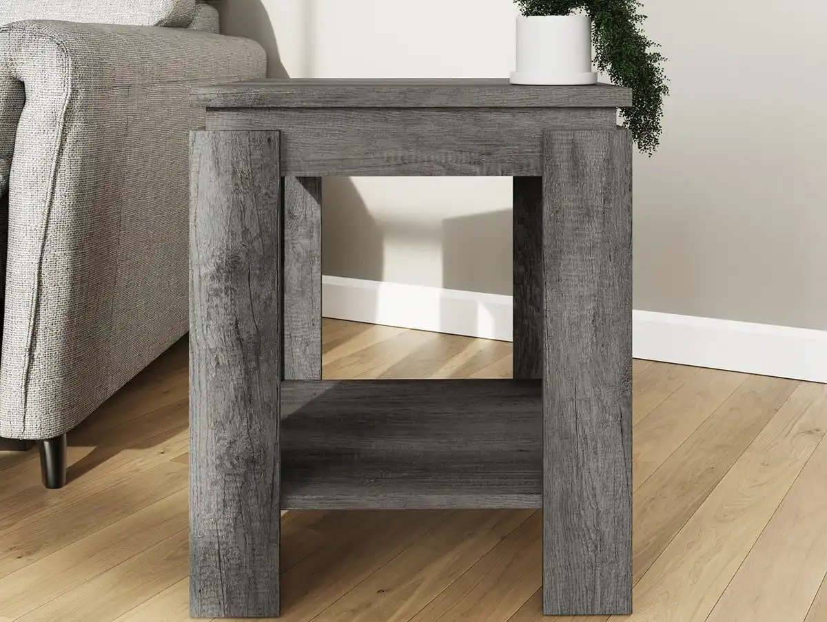 GFW GFW Canyon Charcoal Grey Lamp Table