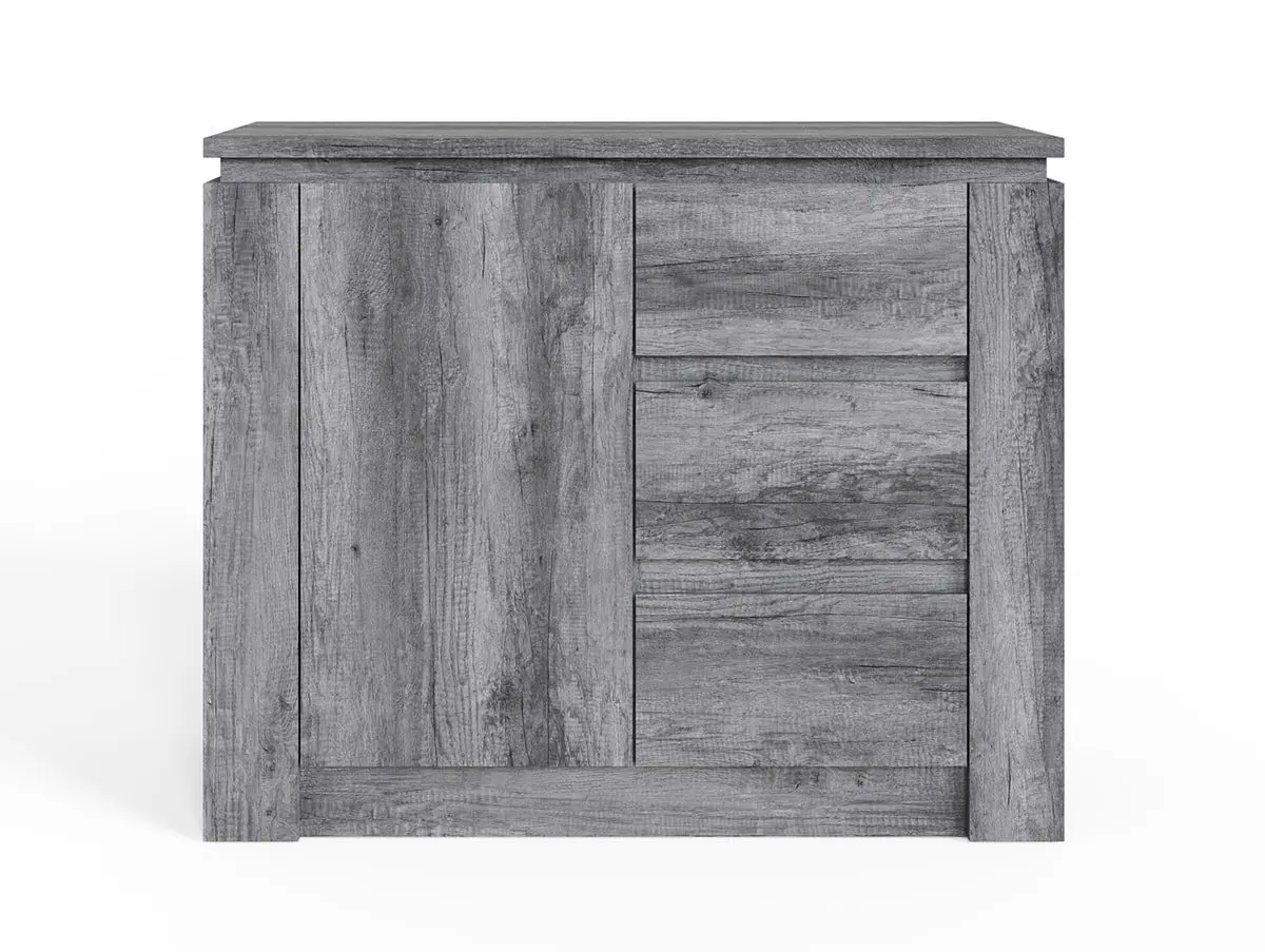GFW GFW Canyon Charcoal Grey 1 Door 3 Drawer Multi Storage Unit