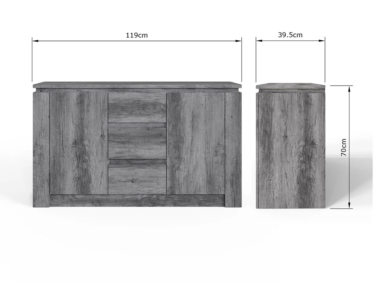 GFW GFW Canyon Charcoal Grey Sideboard