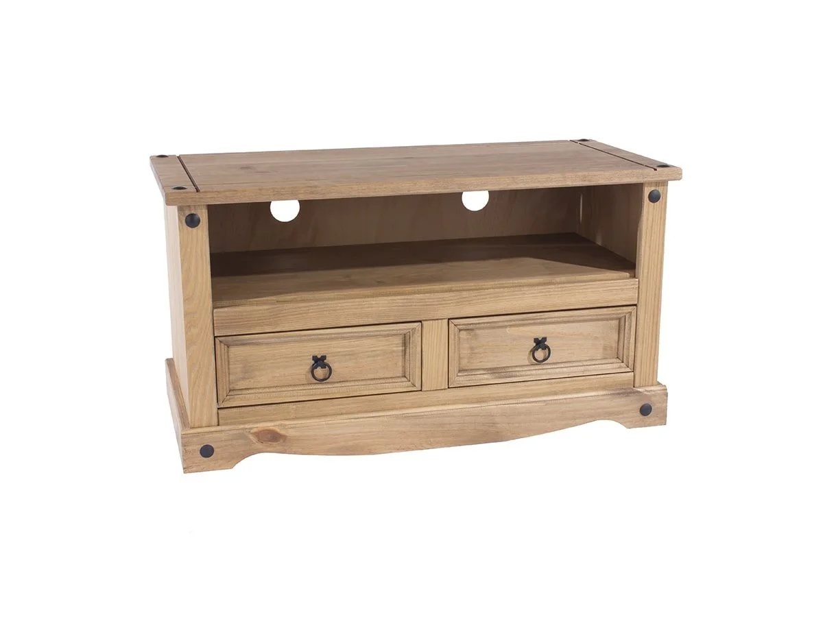 Core Core Corona Waxed Pine Wooden Flat Screen Wooden TV Unit