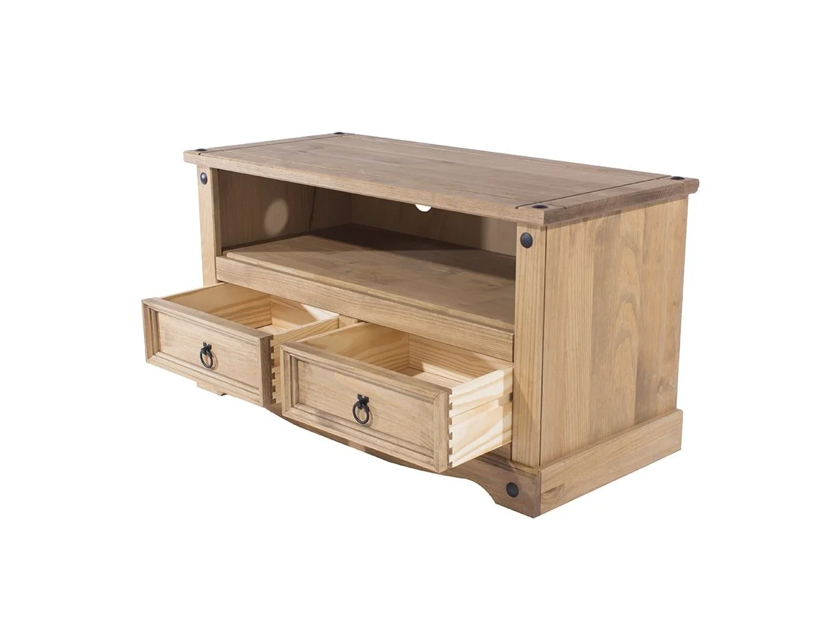 Core Core Corona Waxed Pine Wooden Flat Screen Wooden TV Unit