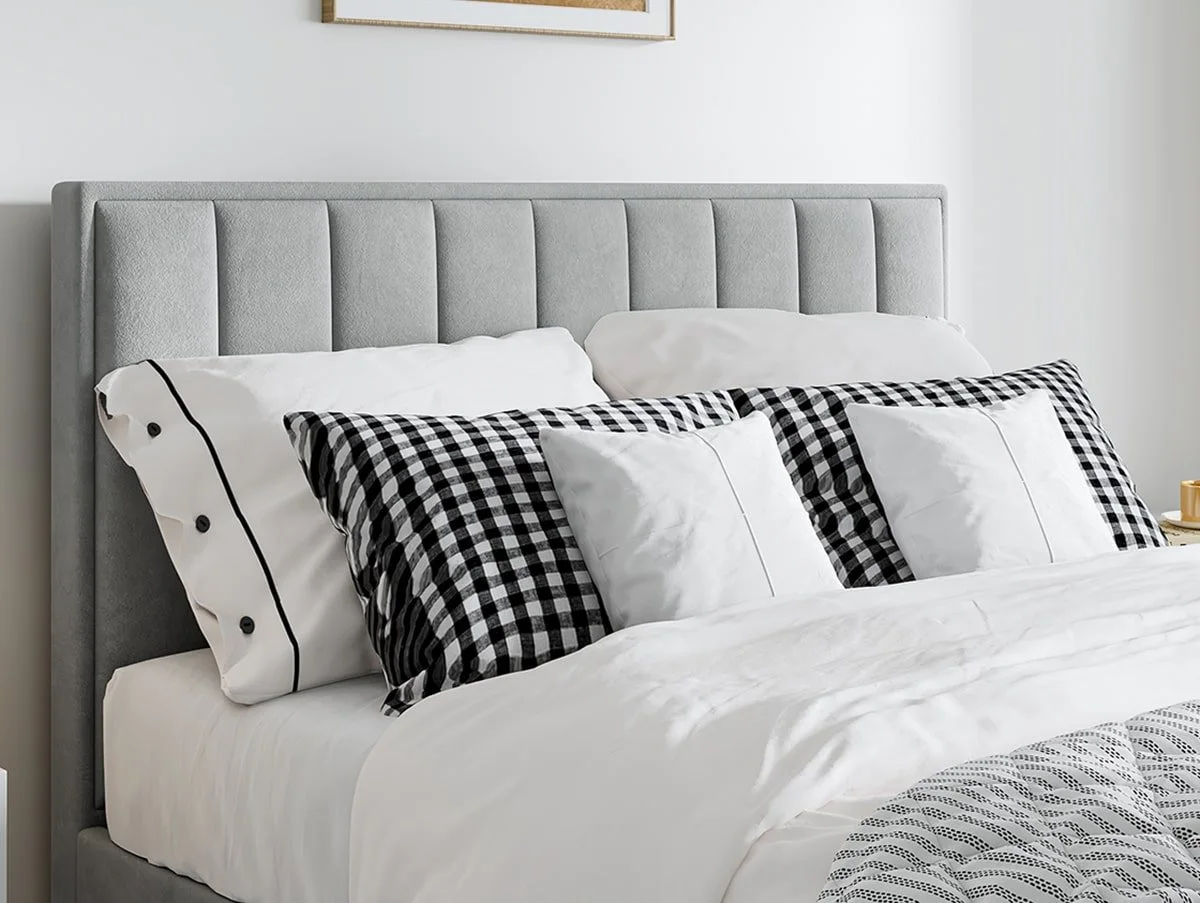 Bedmaster Bedmaster Rhodes Grey Velvet Ottoman Bed Frame