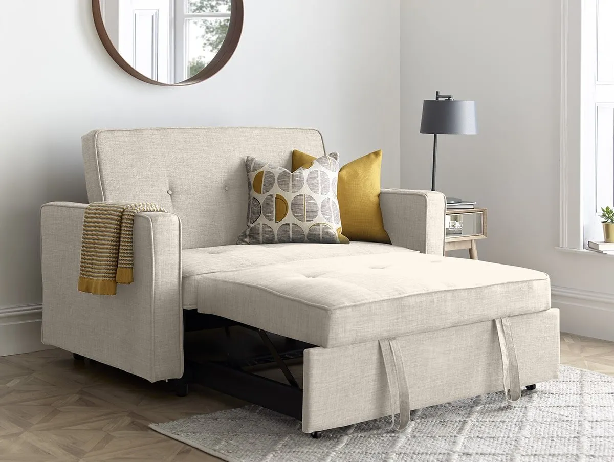 Bedmaster Bedmaster Troy Natural Fabric Sofa Bed